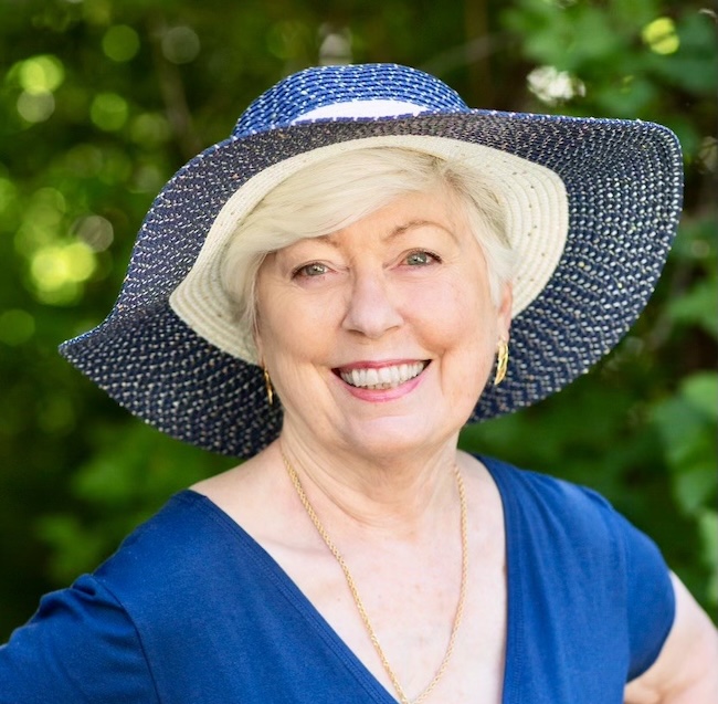donor photo woman in a blue hat